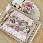 《インド刺繍リボン》ミニポーチ / バネポーチ