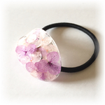 紫陽花のovalヘアゴム pinklavender