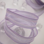 ライラックステッチオーガンジー25ミリ幅　ワイヤー入りフランスリボン　オリオール＆フォンタネル社