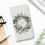 花柄 多機種対応☆手帳型ベルトなし ホワイトリース iPhone17e/iPhone17/iPhoneAir/iPhone17Pro/iPhone17ProMax/iPhone16e/iPhone16