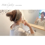 【カーキ】クロスターバン　ヘアバンド