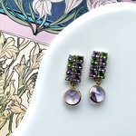 crystal fluorite pierce / earring
