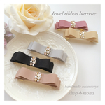 Jewel ribbon barrette