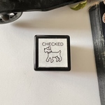 テリア「CHECKED」スタンプ《浸透印》
