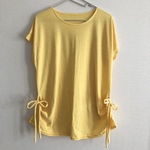 1点もの♡サイドリボンフレンチスリーブTシャツ♡カットソー♡半袖Tシャツ♡トップス♡フリーサイズ