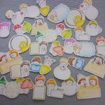 手描き水彩イラスト ｢ヒプヒプ族書き込みシール｣