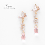 ガラスの蝶と雫(1143) ピアス/ノンホールピアス/樹脂ピアス