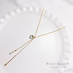 pearl stick long necklace