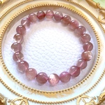 【berryberry3様専用】高品質 ピンクマイカ（リチア雲母/レピドライト）8.5mm〜8.8m 天然石ブレスレット