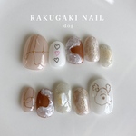 【現品販売】落書きネイル no.6｜ 落書き　らくがきネイル　らくがき　色鉛筆　ニュアンスネイル　淡色ネイル　ネイル　ネイルチップ