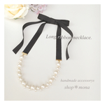 Long ribbon necklace