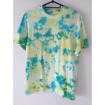 イエロー×ブルータイダイ柄Tシャツ