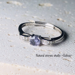 【宝石質スピネル】紅碧色のsilver925リング/タンザニア産 AAA/4mmラウンド/8月誕生石/ギフト/無料ラッピング