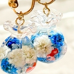 金魚鉢のピアス　イヤリング