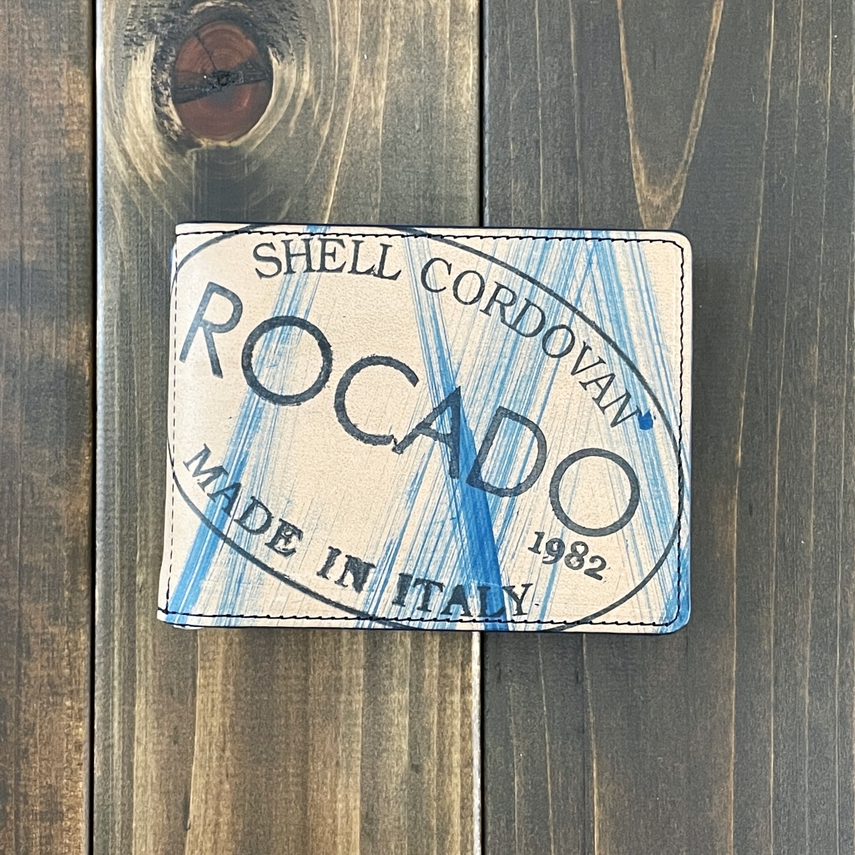 ROCADO ロカド シェルコードバン マネークリップ ブルー - CUERO 