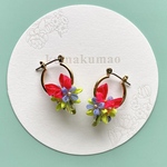 Libertyフープピアス　ペリドット【ピアスのみ】