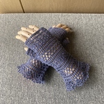 リネンの涼やかな指なし手袋