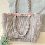 【再販多数】肩掛けできる大きめヌビバッグ♪A4ファイルも♪通勤通学♪マザーズバッグ♪お泊まり♪帰省バッグ♪サウナバッグ♪スリーピングローズ