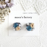 【Special price】【選べる金具】ドライフラワー　レジン　キューブ　ピアス　イヤリング　耳飾り　お花　フラワー