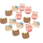  デコパーツ 動物 アニマル 3種類各5個計15個ミックス 子供 キッズ ハンドメイド 手芸材料 pt-2143