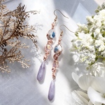 【本日21時販売】✧雨の雫が零れる青い花のピアス/イヤリング✧