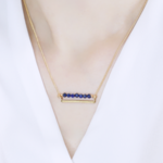 【真鍮ネックレス/ラピスラズリ】「brass+lapis lazuli」真鍮　ラピスラズリ