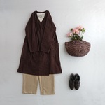 【SALE】2WAYコットンサッカーストライプカシュクールワンピース