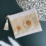 インド刺繍リボン＊タッセルポーチ