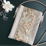 インド刺繍リボン＊スマホショルダー　スマホポシェット
