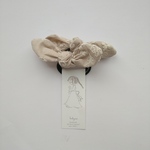【beige lace】fabric ribbon hair-tie