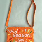2way 夏のオレンジ刺繍バッグ