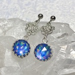 【水晶×レジン】暁の虹『嶺仙花の耳飾り』慈空