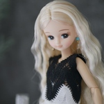 受注生産★お届け遅くなります★白黒レースニットトップス　タンクトップ1/6ドール用リカちゃん服アウトフィット