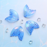 新色★魚尾びれ　マーメイド　樹脂チャーム　ロイヤルブルーク×レインボーグラデーション