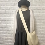 サンプルSALE♡ミルクベージュ撥水レザーショルダーSサイズ