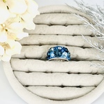 Blue bijou ring💍ブルービジューのボリュームリング【サイズをお選びください】