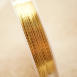 【お値下げセール】0.4ｍｍ 15ｍ ワイヤー ニッケルフリー 銅線 ゴールド