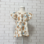 【120size】ガールズTシャツ　アメリカンなクマちゃん柄