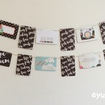 ガーランド フォトアルバム 縦横 英字