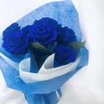 プリザーブドフラワー青い薔薇9輪花束