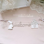 【New✽】welcomeガーランド𓍼✽ うさぎさんと可憐なお花