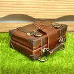 革細工  エアタグ入れ　トランク　miniature trunk.