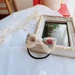 こども　黄色インド刺繍　リボン　ヘアゴム  キッズ