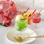 キラキラメロンソーダ　ドリンク　ペーパーウエイト　オブジェ プレゼントケース付☆フェイクスイーツ ☆誕生日☆パフェ☆フェイクドリンク☆ソーダ