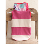 新作! 犬服 ※小さめB45㎝強 ひんやりクール！濡らすと、もっとひんやり！極太ボーダー シリーズ　マゼンタ色