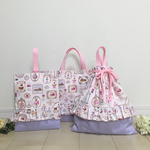 💕半額💕スイーツ（ピンク）🧁🍬レッスンバッグ・上履き入れ・お着替え袋の３点セット✦入園入学セット・入園入学2024