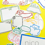 nico＊消しゴムはんこアルバム用シール＊30枚入り