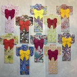 Origami kimono bookmarks 10 sheets  折り紙　和柄　着物のしおり10枚（送料無料、ネコポスにて発送）