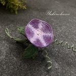 ブローチ～朝顔23c（紫）～