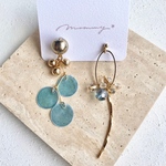 blue shell×czech asymmetry 大ぶりピアス/イヤリング